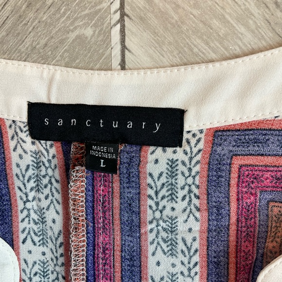 SANCTUARY Lana Scarf Button Down Tank Top - Picture 4 of 9